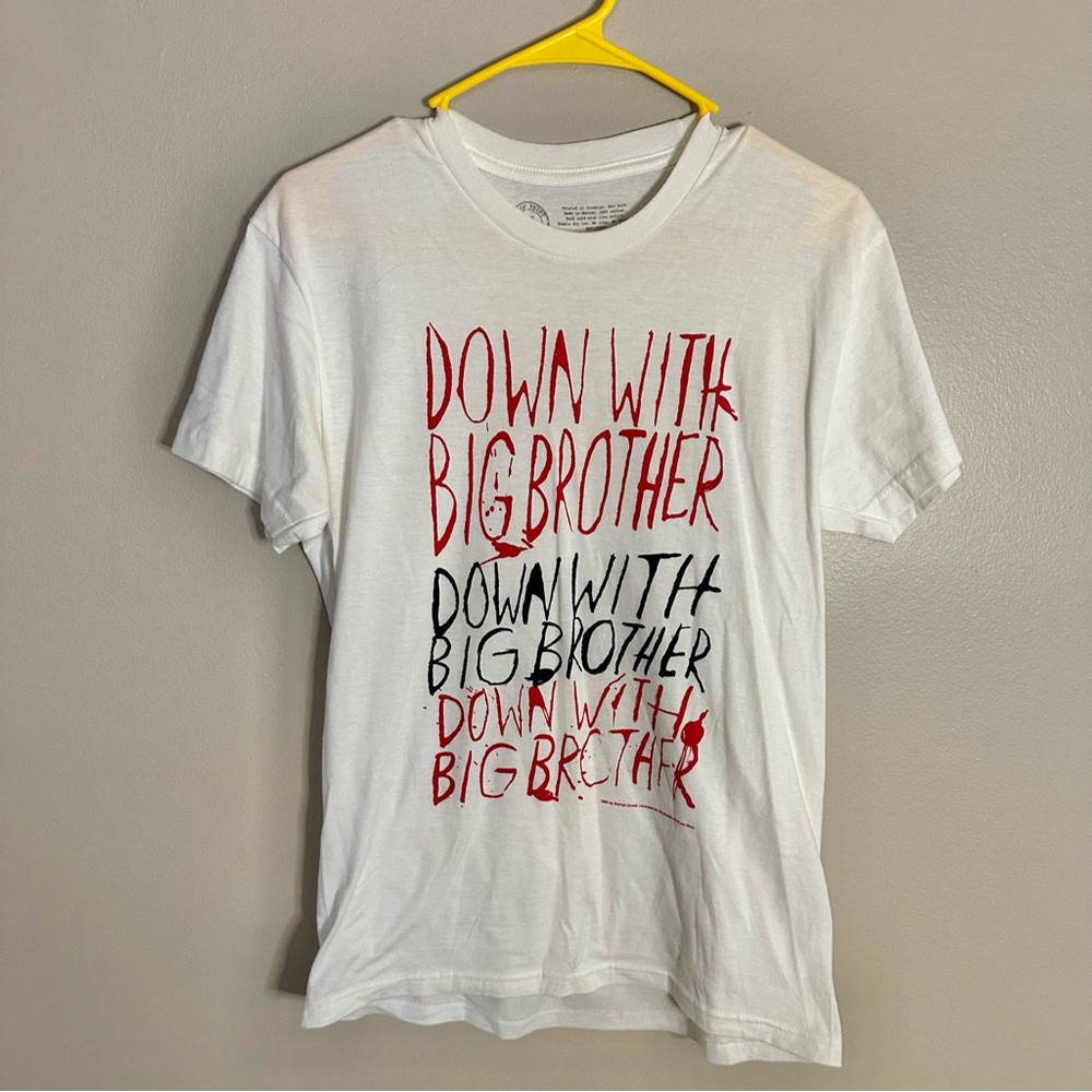 Graphic Tee - Down with Big Brother 1984 by George Orwell Small